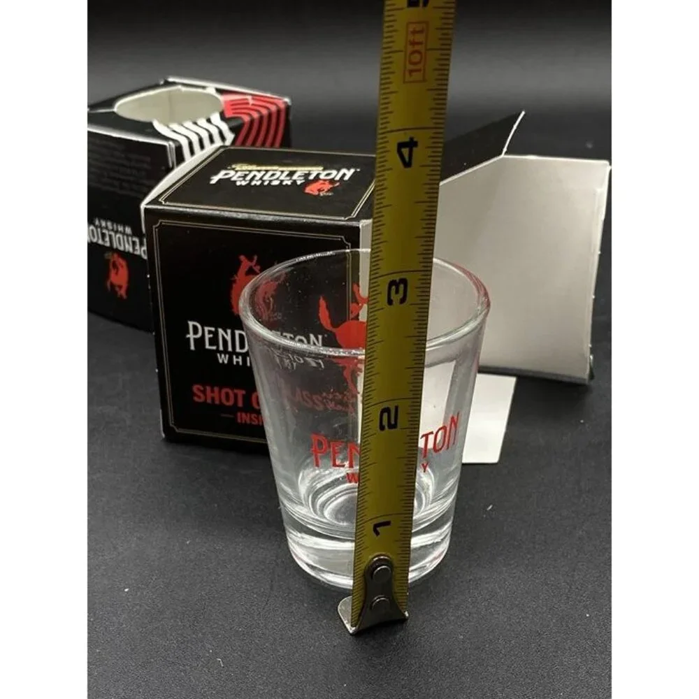 Pendleton Whisky Shot Glass Portland Trail Blazers New Boxed Bottle Topper LOT 2